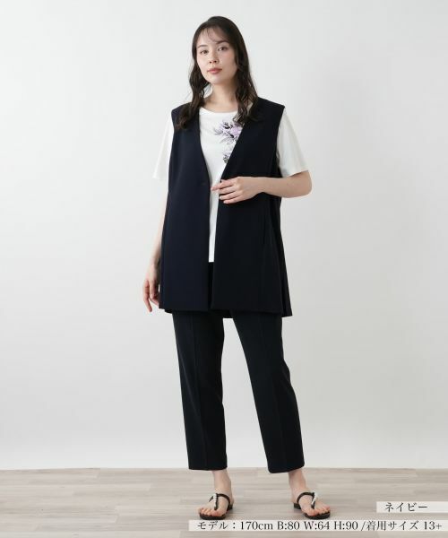 Leilian PLUS HOUSE / レリアンプラスハウス テーラードジャケット | 【店舗人気】Vネックベスト【プラス企画】 | 詳細4