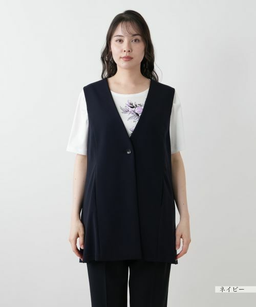 Leilian PLUS HOUSE / レリアンプラスハウス テーラードジャケット | 【店舗人気】Vネックベスト【プラス企画】 | 詳細7