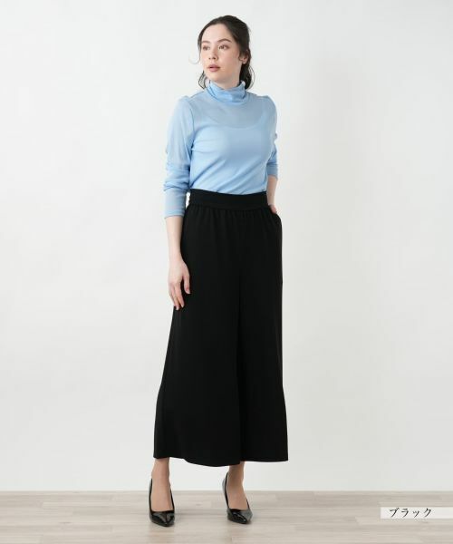 Leilian PLUS HOUSE / レリアンプラスハウス その他パンツ | 【店舗人気】ストレッチワイドパンツ【プラス企画】 | 詳細1