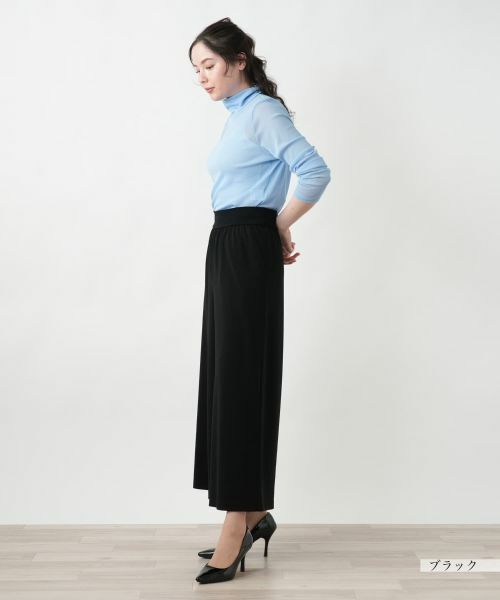 Leilian PLUS HOUSE / レリアンプラスハウス その他パンツ | 【店舗人気】ストレッチワイドパンツ【プラス企画】 | 詳細2
