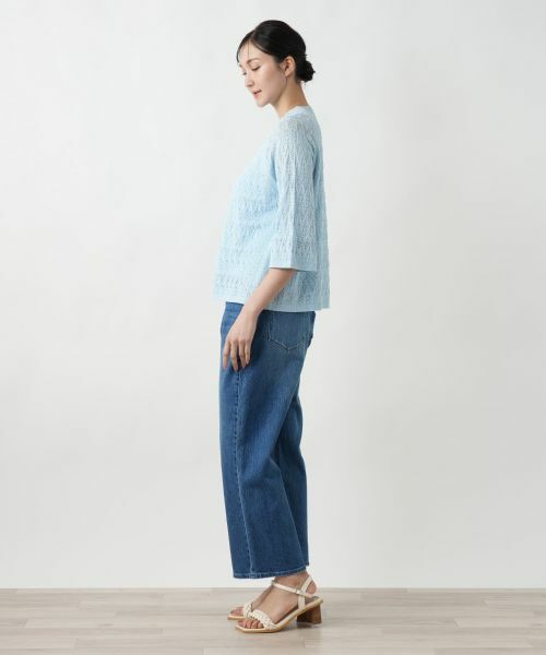 Leilian PLUS HOUSE / レリアンプラスハウス ニット・セーター | 【店舗人気】透かし編みニット | 詳細2