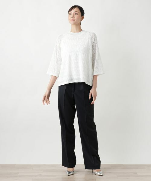 Leilian PLUS HOUSE / レリアンプラスハウス ニット・セーター | 【店舗人気】透かし編みニット | 詳細4