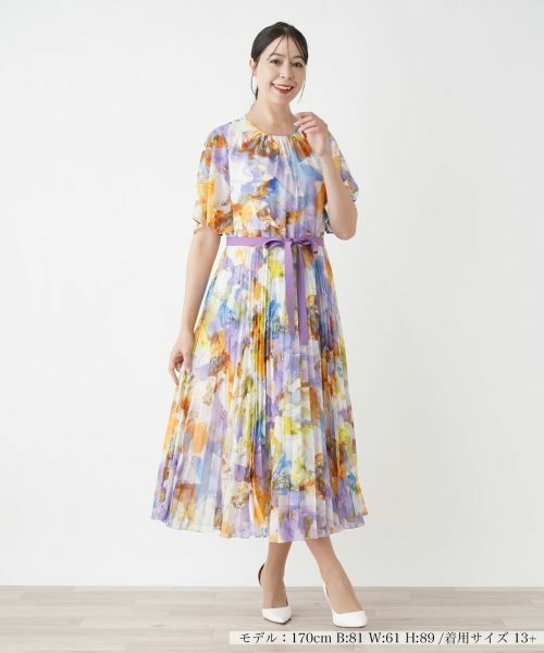 Leilian PLUS HOUSE / レリアンプラスハウス ドレス | フラワー柄フレアワンピース【プラス企画】 | 詳細1