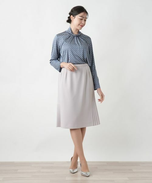 Leilian PLUS HOUSE / レリアンプラスハウス ミニ・ひざ丈スカート | 【店舗人気】プリーツ切替ミディスカート | 詳細4