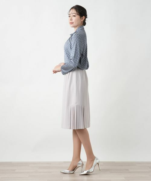 Leilian PLUS HOUSE / レリアンプラスハウス ミニ・ひざ丈スカート | 【店舗人気】プリーツ切替ミディスカート | 詳細5