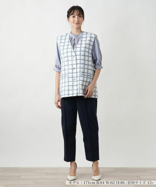 Leilian PLUS HOUSE / レリアンプラスハウス テーラードジャケット | ツイードベスト | 詳細1