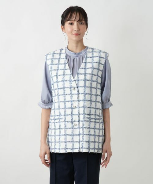 Leilian PLUS HOUSE / レリアンプラスハウス テーラードジャケット | ツイードベスト | 詳細4