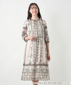 Leilian PLUS HOUSE / レリアンプラスハウス ドレス | 【店舗人気】プリントフレアワンピース【BOURGE】