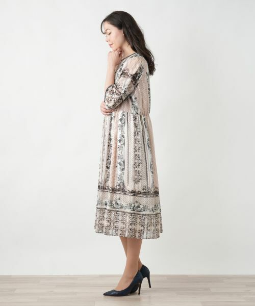 Leilian PLUS HOUSE / レリアンプラスハウス ドレス | 【店舗人気】プリントフレアワンピース【BOURGE】 | 詳細15