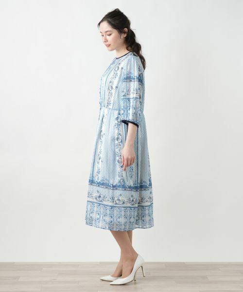 Leilian PLUS HOUSE / レリアンプラスハウス ドレス | 【店舗人気】プリントフレアワンピース【BOURGE】 | 詳細2