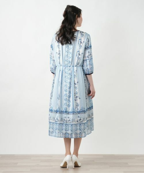 Leilian PLUS HOUSE / レリアンプラスハウス ドレス | 【店舗人気】プリントフレアワンピース【BOURGE】 | 詳細3