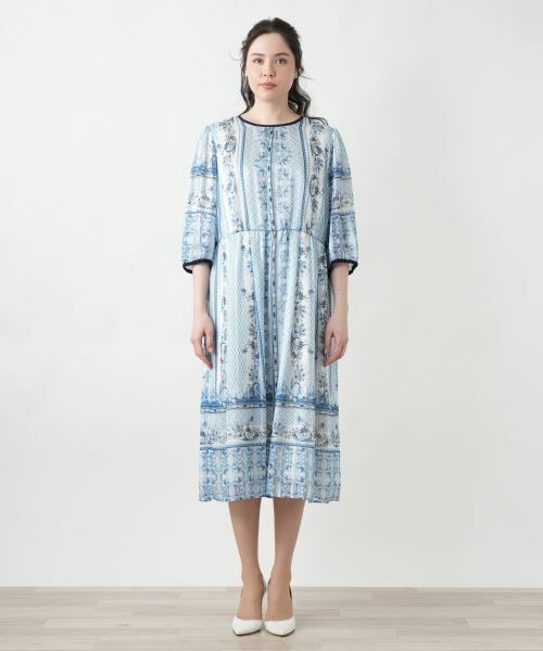 Leilian PLUS HOUSE / レリアンプラスハウス ドレス | 【店舗人気】プリントフレアワンピース【BOURGE】 | 詳細4