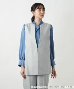 Leilian PLUS HOUSE / レリアンプラスハウス テーラードジャケット | 【店舗人気】ノーカラーベスト