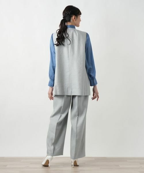 Leilian PLUS HOUSE / レリアンプラスハウス テーラードジャケット | 【店舗人気】ノーカラーベスト | 詳細3