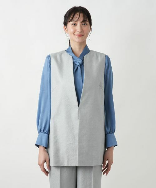 Leilian PLUS HOUSE / レリアンプラスハウス テーラードジャケット | 【店舗人気】ノーカラーベスト | 詳細4