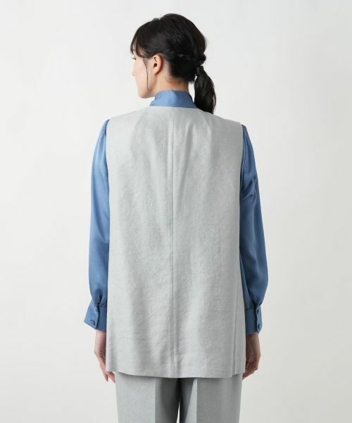 Leilian PLUS HOUSE / レリアンプラスハウス テーラードジャケット | 【店舗人気】ノーカラーベスト | 詳細6