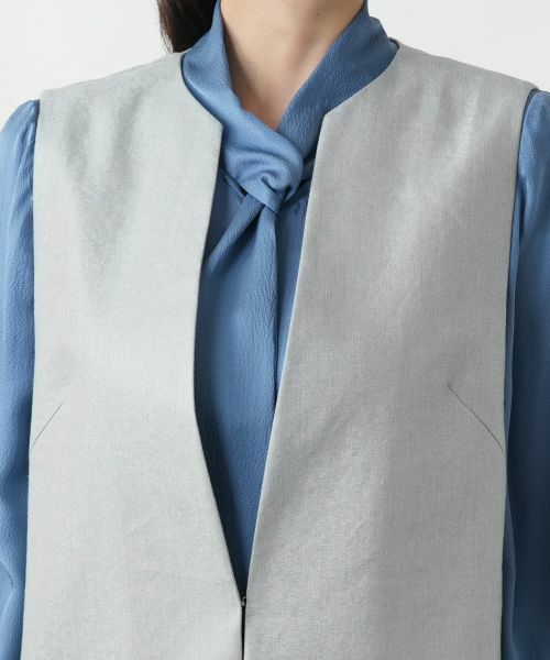 Leilian PLUS HOUSE / レリアンプラスハウス テーラードジャケット | 【店舗人気】ノーカラーベスト | 詳細7