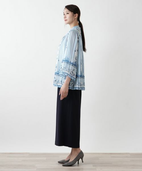 Leilian PLUS HOUSE / レリアンプラスハウス シャツ・ブラウス | 【店舗人気】プリントボウタイブラウス【BOURGE】 | 詳細2