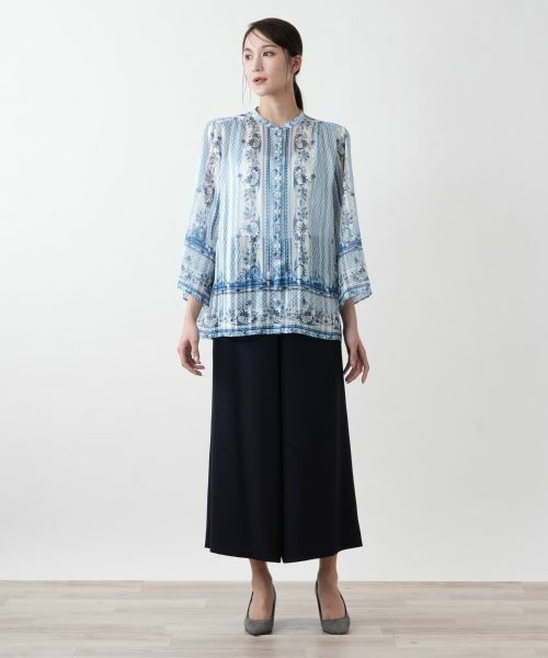 Leilian PLUS HOUSE / レリアンプラスハウス シャツ・ブラウス | 【店舗人気】プリントボウタイブラウス【BOURGE】 | 詳細4