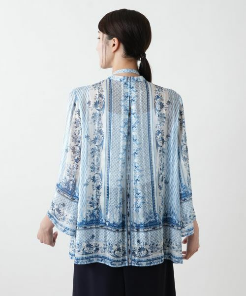 Leilian PLUS HOUSE / レリアンプラスハウス シャツ・ブラウス | 【店舗人気】プリントボウタイブラウス【BOURGE】 | 詳細7