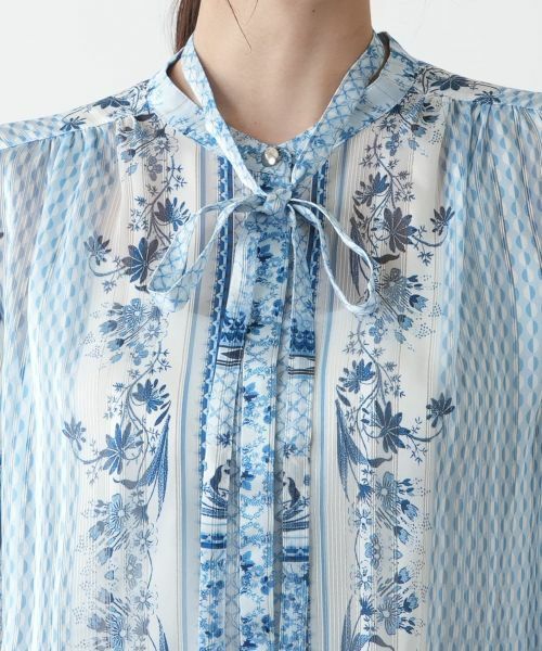 Leilian PLUS HOUSE / レリアンプラスハウス シャツ・ブラウス | 【店舗人気】プリントボウタイブラウス【BOURGE】 | 詳細8