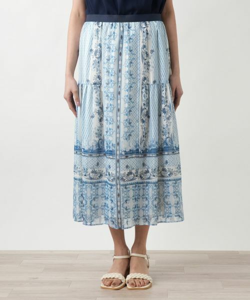 Leilian PLUS HOUSE / レリアンプラスハウス ミニ・ひざ丈スカート | プリントスカ−ト | 詳細7