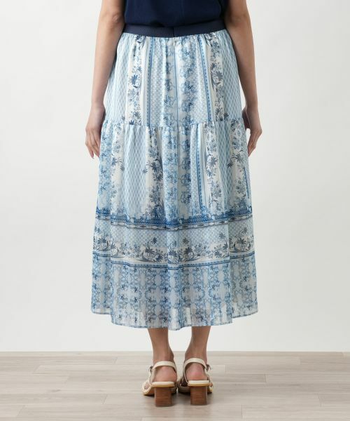 Leilian PLUS HOUSE / レリアンプラスハウス ミニ・ひざ丈スカート | プリントスカ−ト | 詳細9