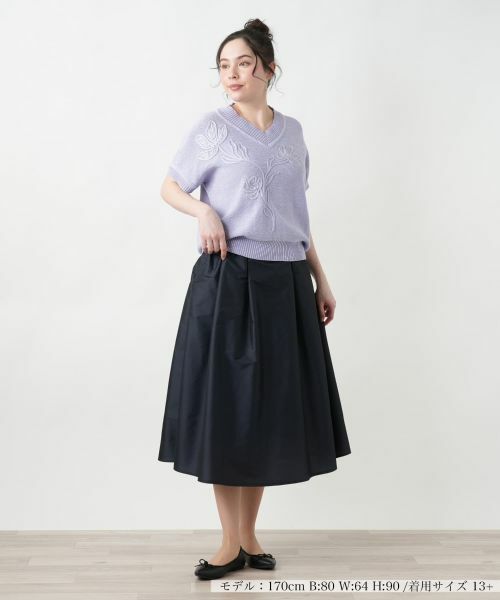 Leilian PLUS HOUSE / レリアンプラスハウス ミニ・ひざ丈スカート | 【店舗人気】フレアスカート【BOURGE】 | 詳細4