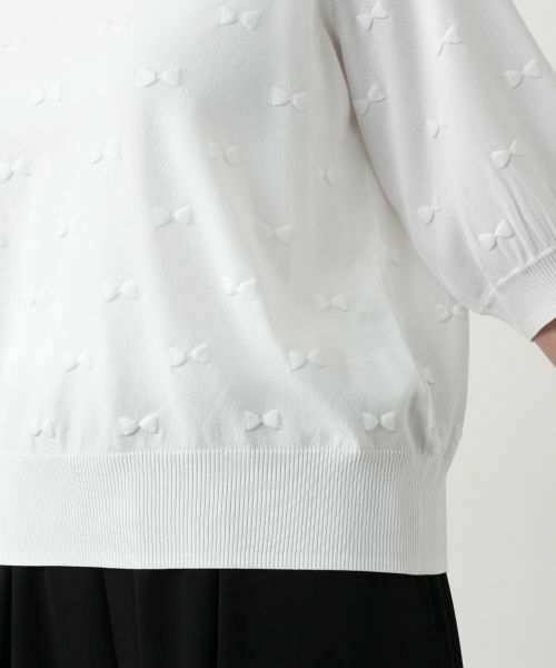 Leilian PLUS HOUSE / レリアンプラスハウス ニット・セーター | 【店舗人気】リボンモチーフニットトップス | 詳細12