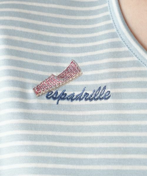 Leilian PLUS HOUSE / レリアンプラスハウス カットソー | 【店舗人気】刺繍ボーダー七分袖カットソー | 詳細20