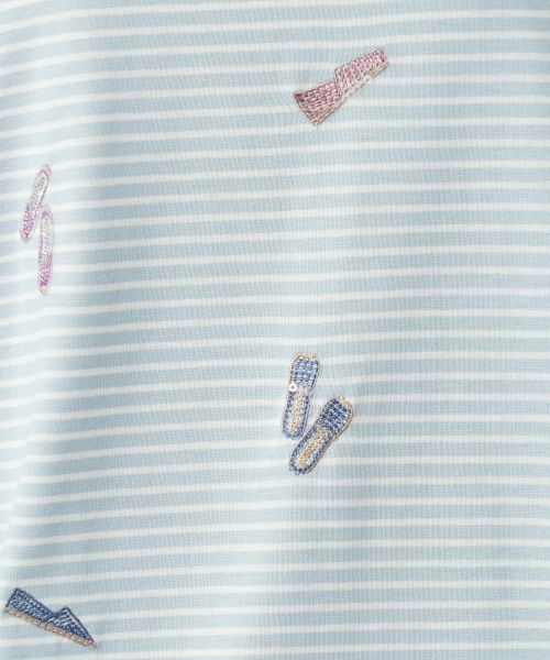 Leilian PLUS HOUSE / レリアンプラスハウス カットソー | 【店舗人気】刺繍ボーダー七分袖カットソー | 詳細21