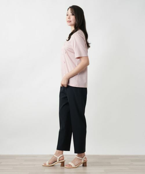 Leilian PLUS HOUSE / レリアンプラスハウス カットソー | 【店舗人気】ナローボーダー刺繍Tシャツ | 詳細11