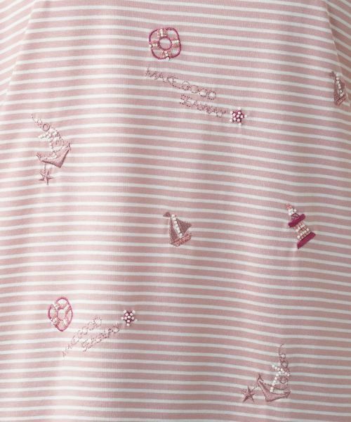 Leilian PLUS HOUSE / レリアンプラスハウス カットソー | 【店舗人気】ナローボーダー刺繍Tシャツ | 詳細20