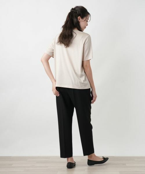 Leilian PLUS HOUSE / レリアンプラスハウス カットソー | 【店舗人気】ナローボーダー刺繍Tシャツ | 詳細3