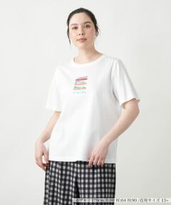Leilian PLUS HOUSE / レリアンプラスハウス カットソー | 【店舗人気】刺繍クルーネックTシャツ