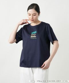 Leilian PLUS HOUSE / レリアンプラスハウス カットソー | 【店舗人気】刺繍クルーネックTシャツ
