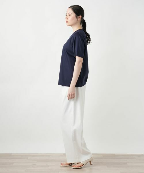 Leilian PLUS HOUSE / レリアンプラスハウス カットソー | 【店舗人気】刺繍クルーネックTシャツ | 詳細2