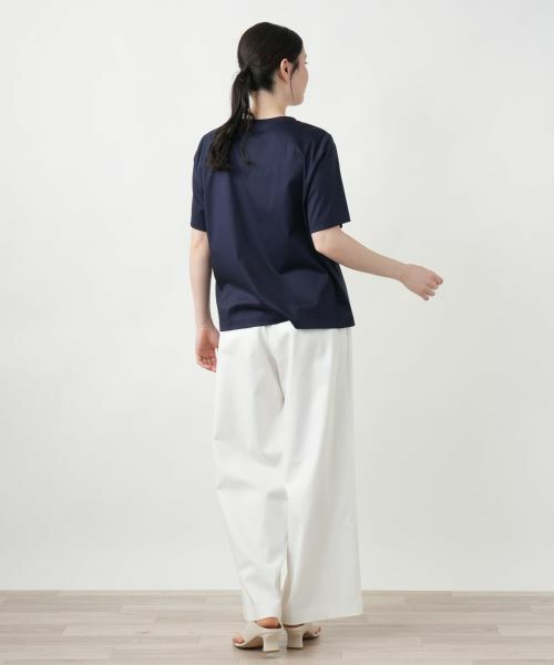 Leilian PLUS HOUSE / レリアンプラスハウス カットソー | 【店舗人気】刺繍クルーネックTシャツ | 詳細3