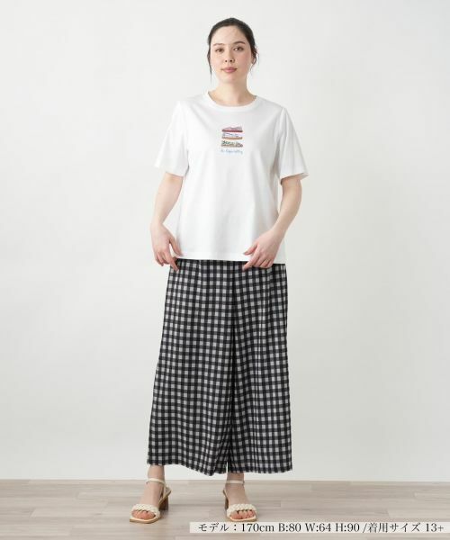 Leilian PLUS HOUSE / レリアンプラスハウス カットソー | 【店舗人気】刺繍クルーネックTシャツ | 詳細4