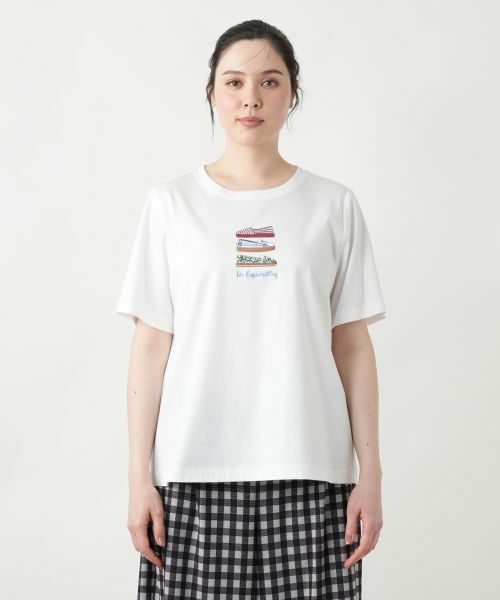 Leilian PLUS HOUSE / レリアンプラスハウス カットソー | 【店舗人気】刺繍クルーネックTシャツ | 詳細7