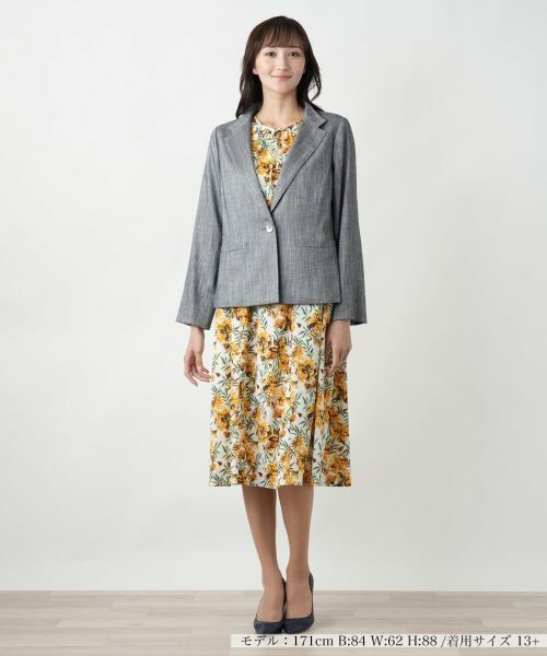 Leilian PLUS HOUSE / レリアンプラスハウス テーラードジャケット | ヘリンボーンジャケット【TEXMODA】 | 詳細1