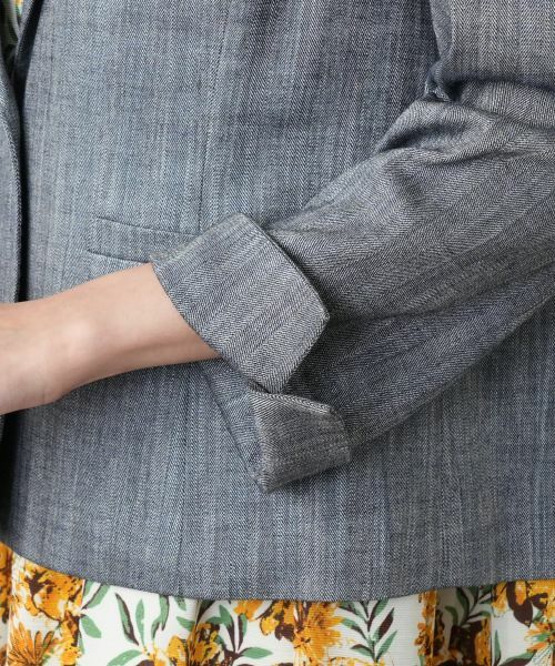 Leilian PLUS HOUSE / レリアンプラスハウス テーラードジャケット | ヘリンボーンジャケット【TEXMODA】 | 詳細10