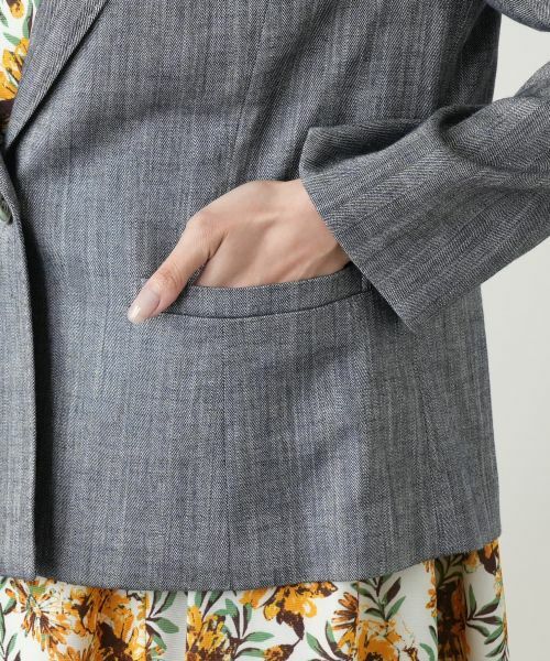 Leilian PLUS HOUSE / レリアンプラスハウス テーラードジャケット | ヘリンボーンジャケット【TEXMODA】 | 詳細11