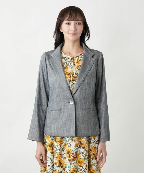 Leilian PLUS HOUSE / レリアンプラスハウス テーラードジャケット | ヘリンボーンジャケット【TEXMODA】 | 詳細4