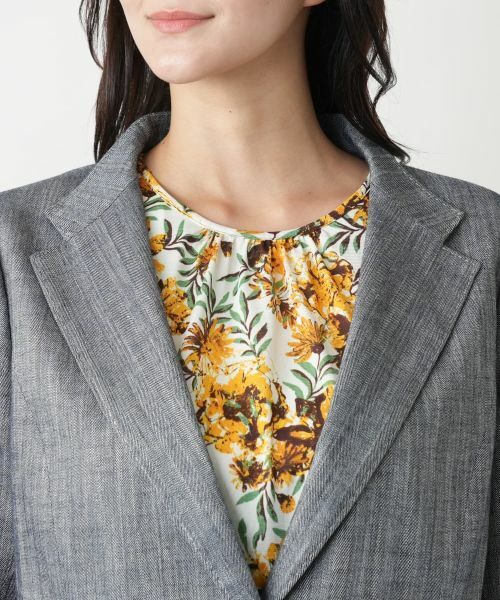 Leilian PLUS HOUSE / レリアンプラスハウス テーラードジャケット | ヘリンボーンジャケット【TEXMODA】 | 詳細7