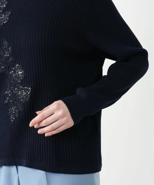 Leilian PLUS HOUSE / レリアンプラスハウス ニット・セーター | フラワーモチーフニット【CORSINI & PROTI】 | 詳細16