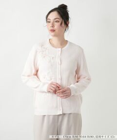 Leilian PLUS HOUSE / レリアンプラスハウス カーディガン・ボレロ | 【店舗人気】フラワーモチーフカーディガン【CORSINI & PROTI】