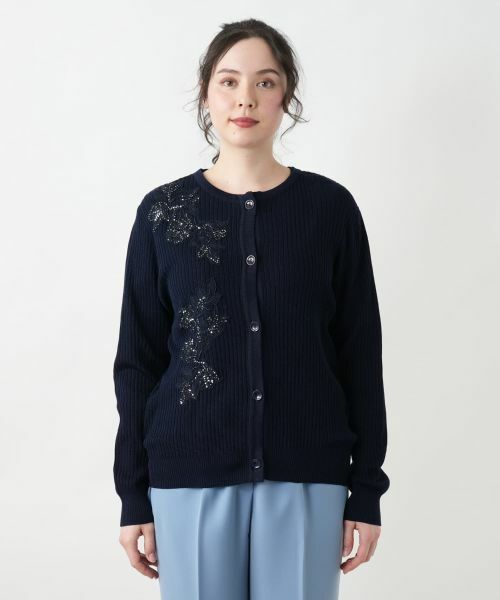 Leilian PLUS HOUSE / レリアンプラスハウス カーディガン・ボレロ | 【店舗人気】フラワーモチーフカーディガン【CORSINI & PROTI】 | 詳細10