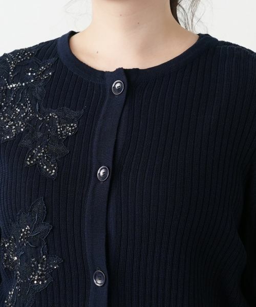 Leilian PLUS HOUSE / レリアンプラスハウス カーディガン・ボレロ | 【店舗人気】フラワーモチーフカーディガン【CORSINI & PROTI】 | 詳細13