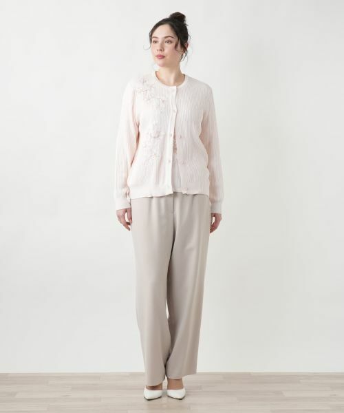 Leilian PLUS HOUSE / レリアンプラスハウス カーディガン・ボレロ | 【店舗人気】フラワーモチーフカーディガン【CORSINI & PROTI】 | 詳細4